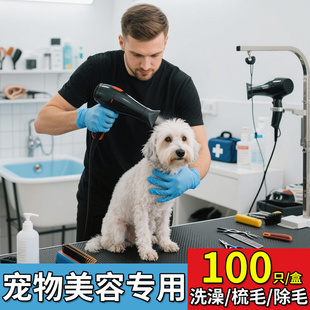 宠物洗澡专用手套 清洁静电除毛清洗清洁一次性去毛梳毛擦洗手套