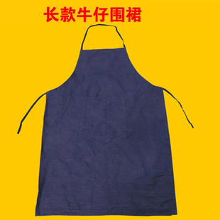 加厚无袖 牛仔围裙 耐磨用棉布工作罩衣防油污电焊木工业劳保 包邮