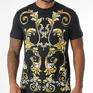 VERSACE/范思哲夏季新品男款短袖T恤纯棉圆领时尚潮流半袖