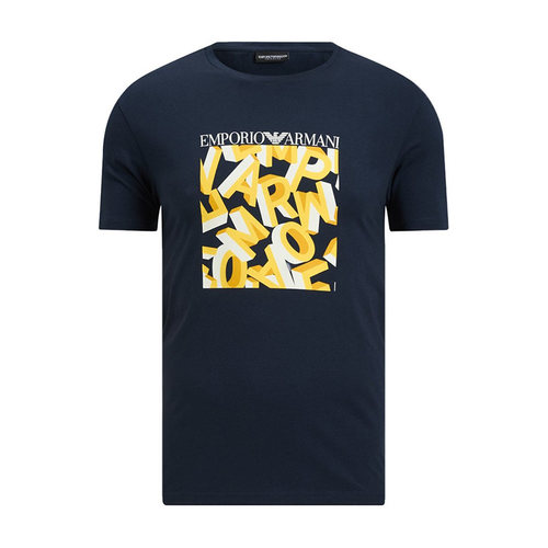 Emporio Armani/安普里奥·阿玛尼男款圆领短袖T恤纯棉休闲半袖