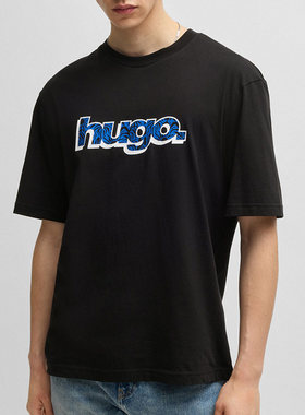 HUGO BOSS雨果博斯男款夏季新品圆领短袖T恤衫时尚休闲宽松百搭