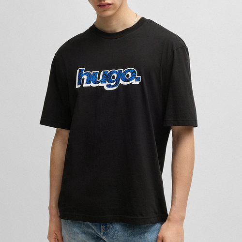 HUGO BOSS雨果博斯男款夏季新品圆领短袖T恤衫时尚休闲宽松百搭