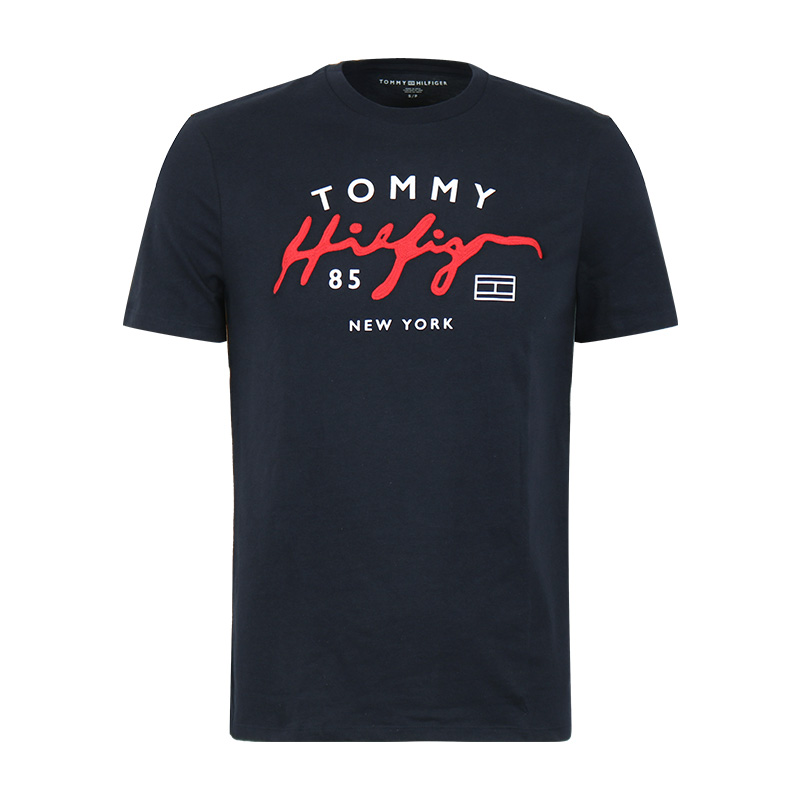 新款棉质短袖t恤tommy休闲时尚男