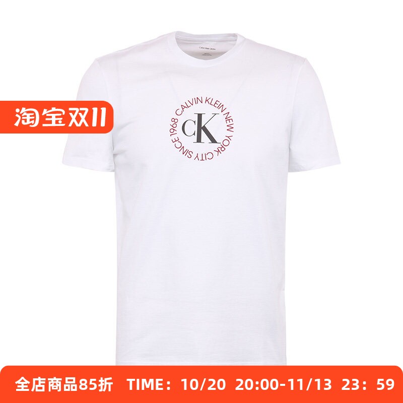 Calvin Klein/卡尔文&middot;克雷恩CK男款时尚字母短袖T恤潮流时尚半袖