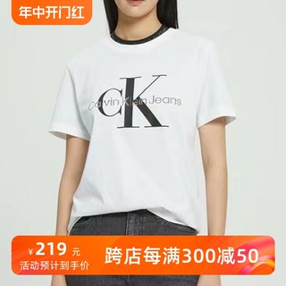 CALVIN KLEIN卡尔文克莱恩CK男士字母LOGOT恤时尚圆领短袖现货