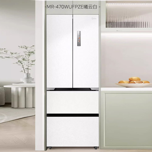 【60CM超薄零嵌入法式四门】美的 MR-420/421WUFPZE家用风冷冰箱