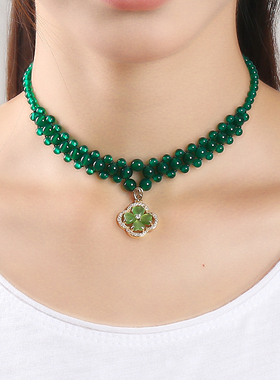 逸水红颜玛瑙女性项链颈带