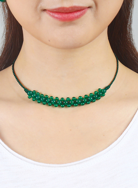 逸水红颜女挡疤痕项链