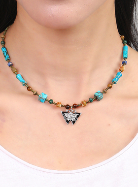 逸水红颜天然石女项链锁骨链