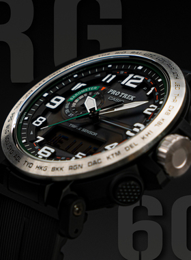 卡西欧登山手表protrek男士太阳能防水温度海拔PRG-601-1/601YB-2