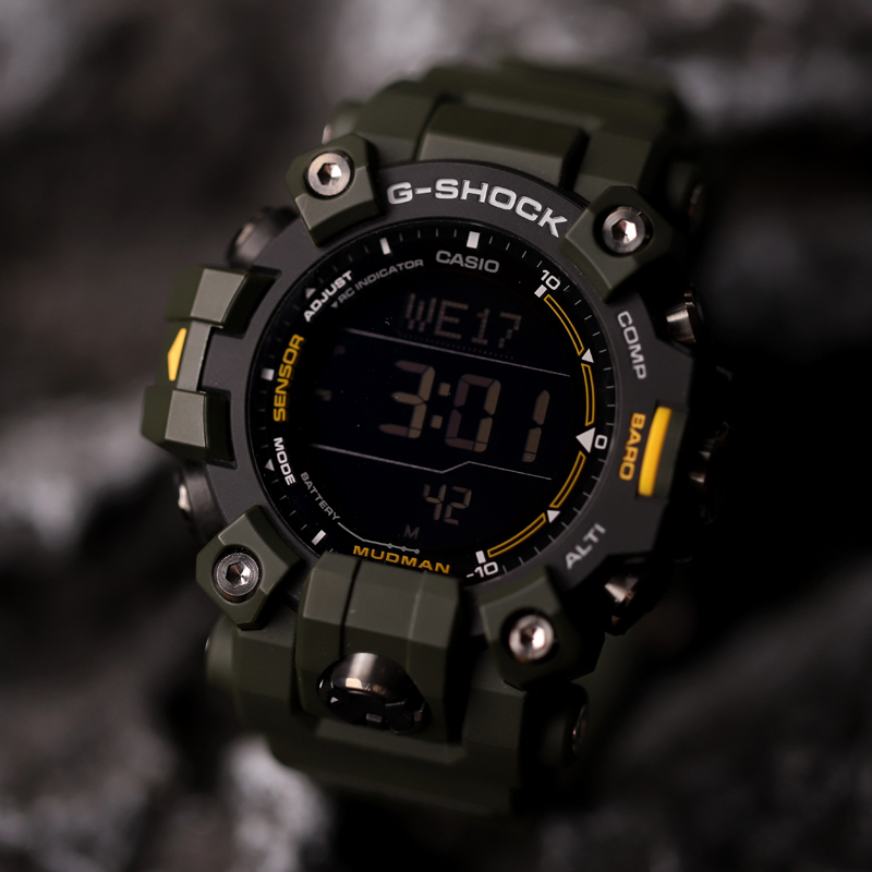 卡西欧新泥人G-SHOCK太阳能电波三重感应气压纯数显手表GW-9500-3