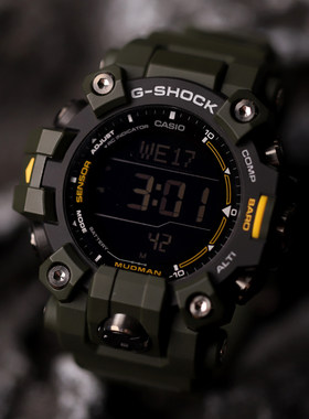 卡西欧新泥人G-SHOCK太阳能电波三重感应气压纯数显手表GW-9500-3