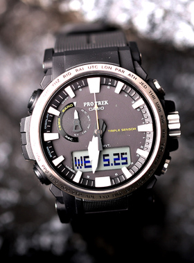 新款CASIO卡西欧登山表太阳能六局电波防水男表PRW-61Y-1B/1A/3P