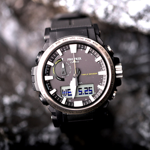 新款 61Y CASIO卡西欧登山表太阳能六局电波防水男表PRW