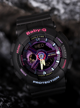 卡西欧BABY-G手表女士轻奢小众防水运动防水电子BA-110XTM-1A/RG7