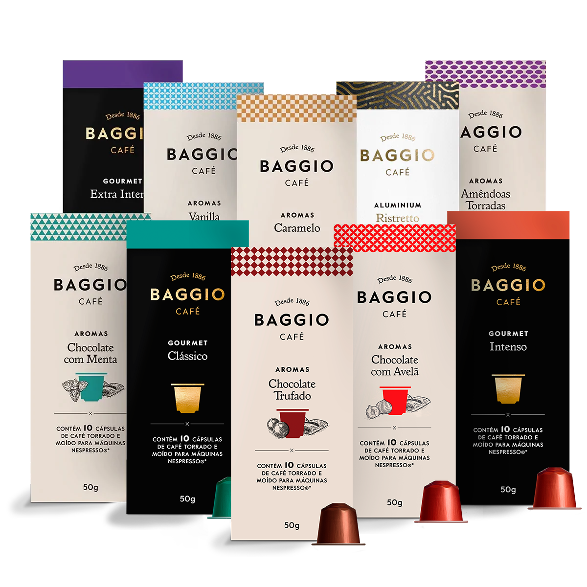 进口咖啡胶囊100粒装BAGGIO黑咖啡适配Nespresso奈斯派索小米心想