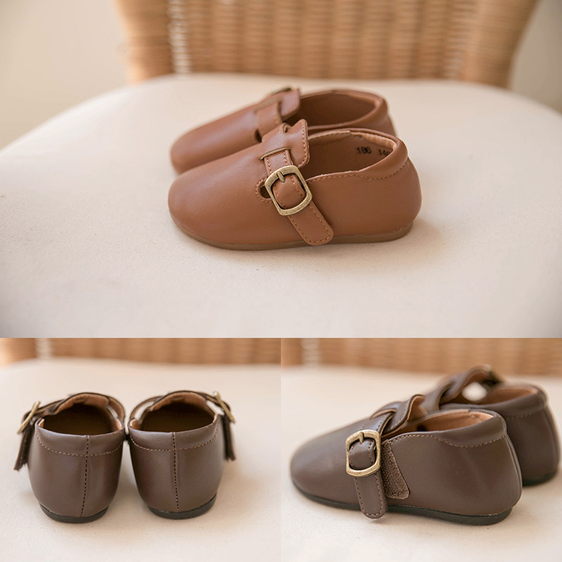 nj童品 韩国bz童鞋 q版魔术贴男女儿童休闲幼儿园宝宝皮鞋春秋186