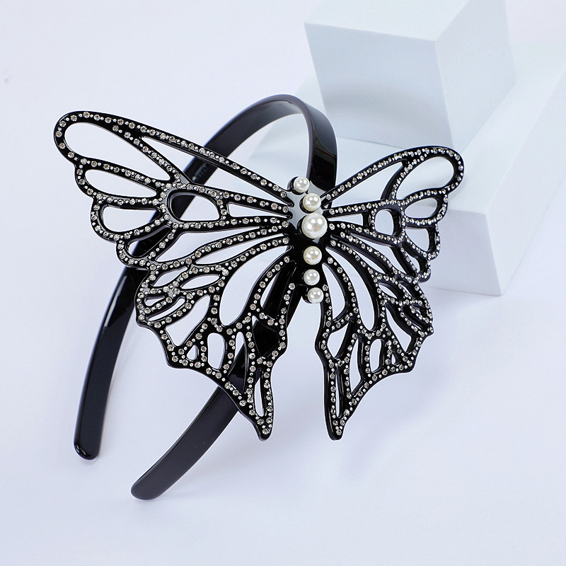 轻奢新品亚历山大蝶灵发箍闪钻