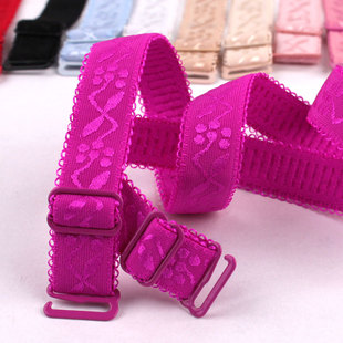 1.5cm糖果色弹力布印花内衣肩带提花双肩胸罩肩带防滑文胸带子宽