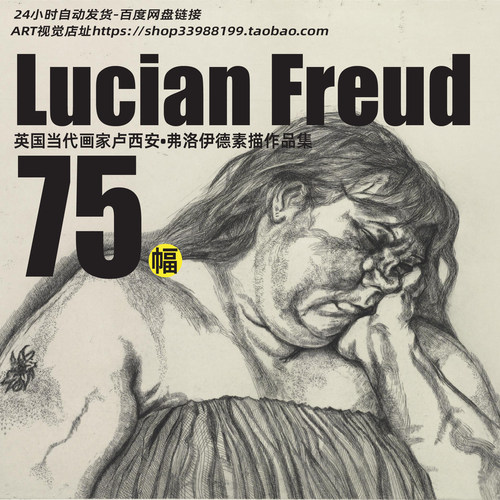 弗洛伊德Lucian Freud素描作品高清图集英国当代绘画大师JPG素材