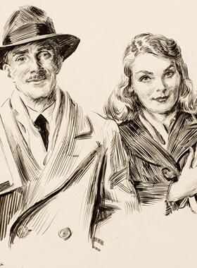 詹姆斯蒙哥马利弗拉格James Montgomery Flagg线条速写插画大图集