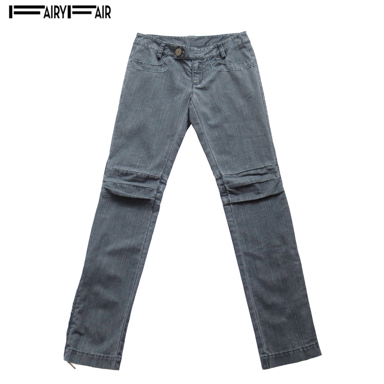品牌正品拉链裤脚牛仔长裤春秋季