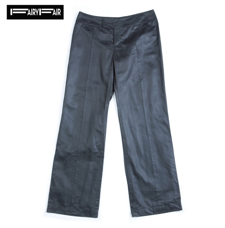 春款 FAIRYFAIR 专柜正品 灰黑色 休闲裤直筒裤长裤