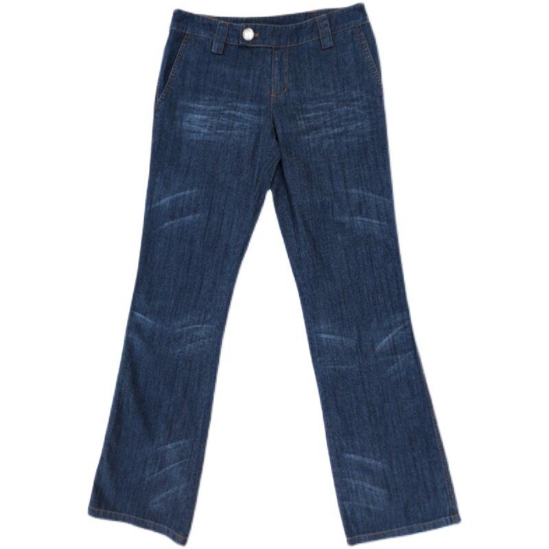 春款 FAIRYFAIR 专柜正品 灰黑色显瘦直筒全棉牛仔长裤女式