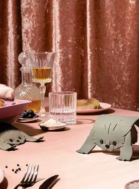 以色列Ototo胆小猫隔热防烫垫Scaredy Cat餐桌砂锅餐盘碟子水杯垫