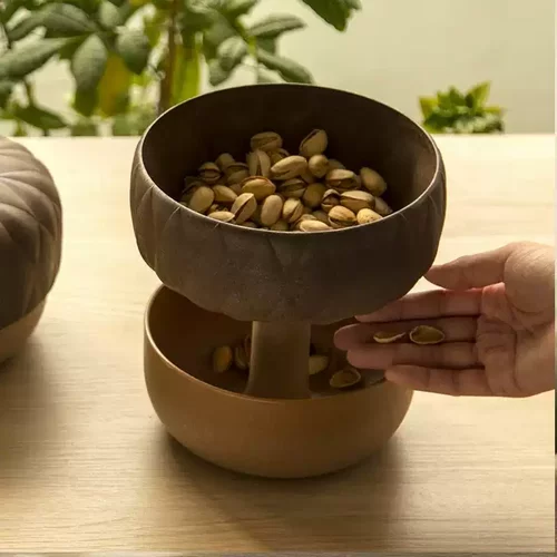 果盘木制创意家用密封糖果坚果