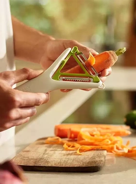 英国新品Joseph Joseph 2合1削皮器 土豆胡萝卜水果去皮刀切丝器