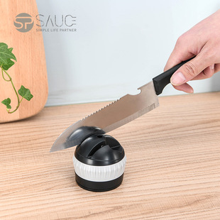 日本新品半圆球形磨刀石 两用家用磨刀器  厨房小工具 快速磨刀