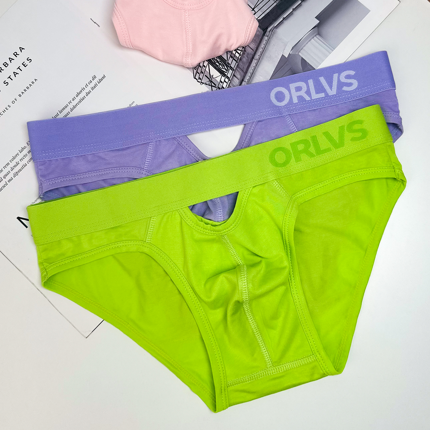 超薄莫代尔镂空小性感男士三角裤