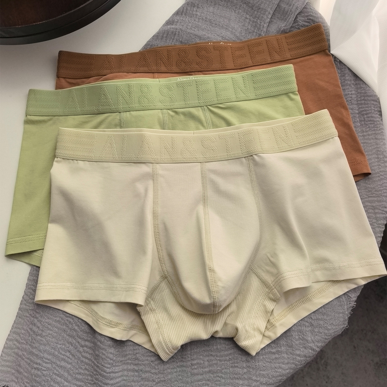 纯棉男士平角内裤时尚立体腰带高弹透气柔软亲肤青年中腰大码四角,女士内衣/男士内衣/家居服,男平角内裤,淘宝优惠券,粉丝福利购,淘宝优惠卷