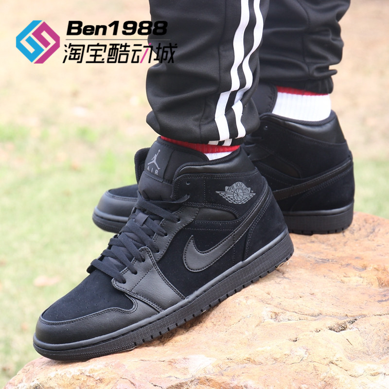 Air Jordan 1 AJ1ºÚÎäÊ¿ÇÇ1È«ºÚÄÐЬŮЬ ÀºÇòЬ 554724-050