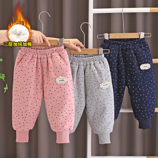 子冬天保暖裤 女童棉裤 洋气女宝宝加绒裤 加厚一条过冬2025新款 冬季