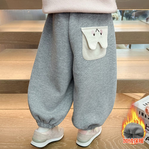 女童加绒裤子2026新款