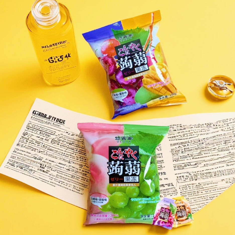 悠客家蒟蒻果冻Q弹果冻解馋网红零食即食水果味果冻解馋零食190g