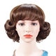 枝生蝶假发女士短卷发女高档精品化纤丝 中老年齐斜刘海反翘卷发