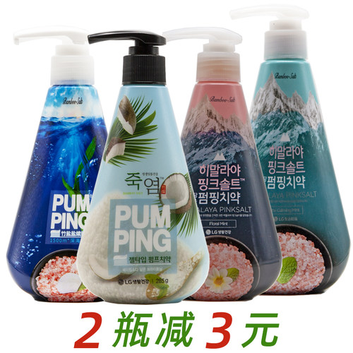 竹盐/派缤按压式液体牙膏285g