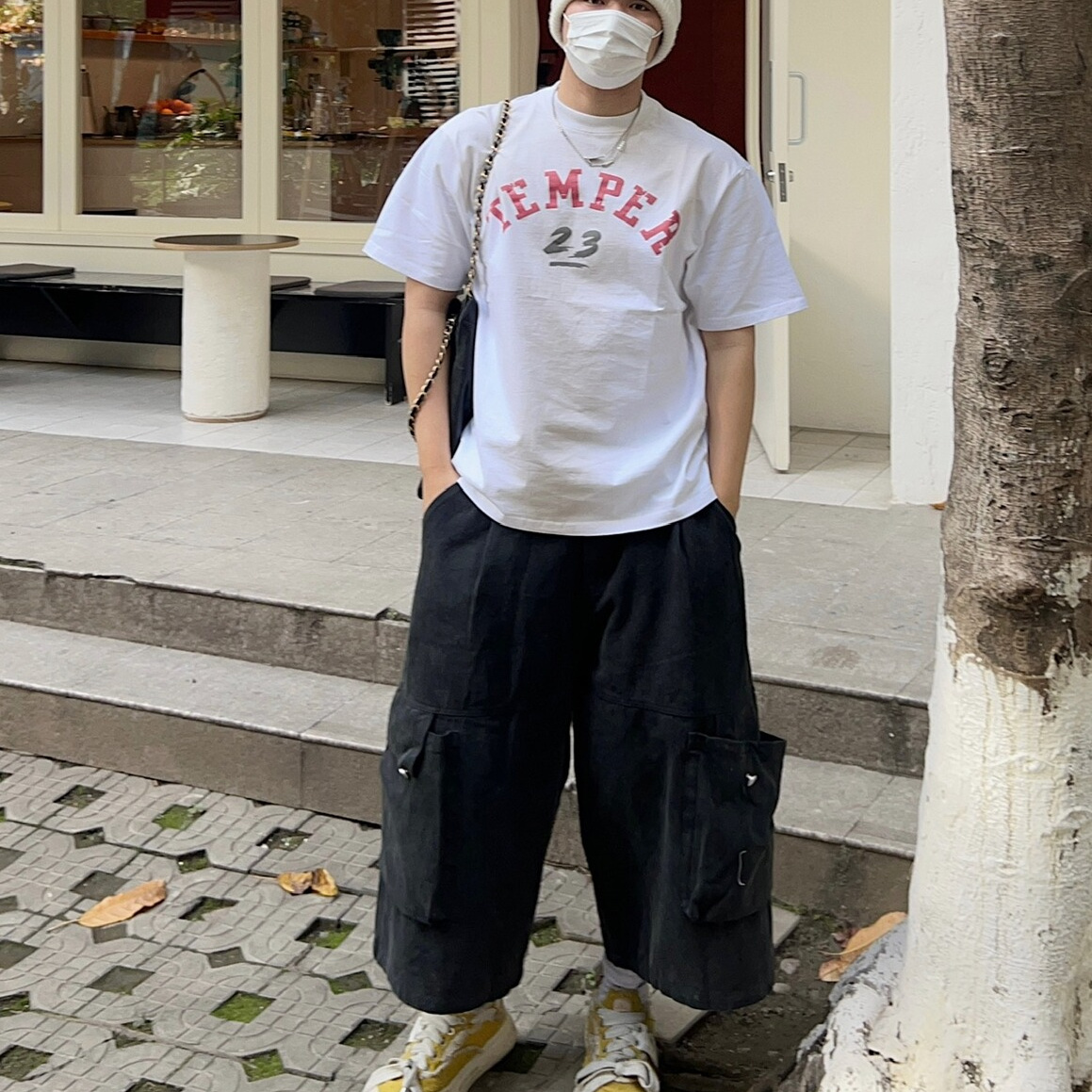 临时流放 宽松直筒工装裤男美式复古水洗做旧脏脏裤阔腿休闲长裤