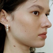 定制韩代天然淡水珍珠耳环 气质优雅高质珍珠C形弯耳圈时髦韩简