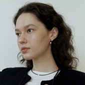 极简天然黑色水晶拼接珍珠耳钉 超闪尖晶耳饰韩国甜酷日常