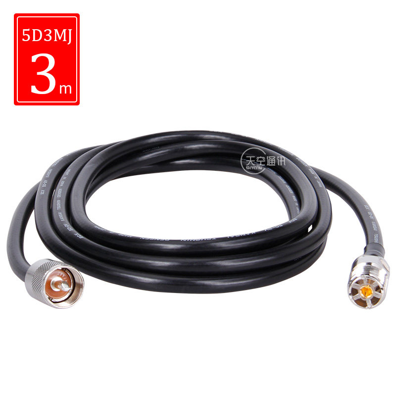 日本钻石 5D3MJ 对讲机专用50-5规格 3米馈线 M头棒子苗子延长线