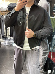 高级感白鸭绒轻薄翻领羽绒服男冬季2025新款宽松美式潮牌夹克外套