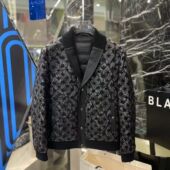 羽绒夹克2025冬季 新款 潮牌时尚 男士 重工绵羊皮拼接修身 白鸭绒外套