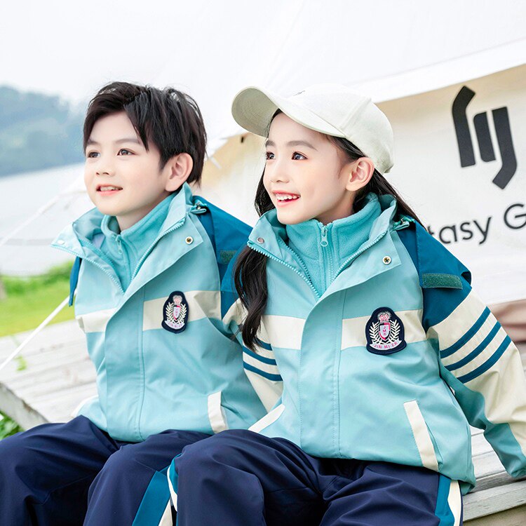 春季幼儿园园服纯棉加绒英伦风三校服/园服