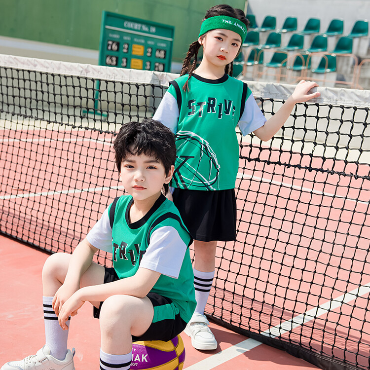 班服套装小学生夏季篮球服儿童夏装新款运动服幼儿园园服两件套潮