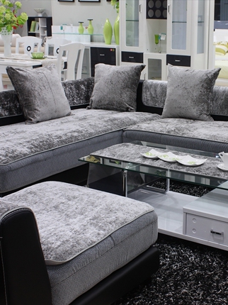 All-Season Light Luxury High-End Plush Leather Sofa Cushion Winter Cover Towel Winter Fixed Non-Slip Custom Seat Cushion