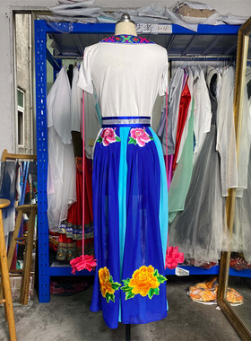 羌族女款舞蹈服装练习腰带练习服